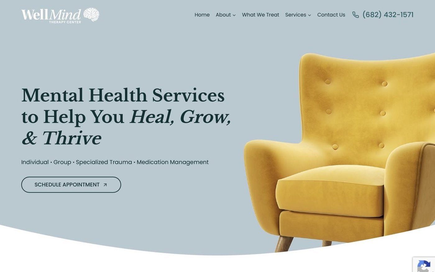 WellMind Therapy Center website