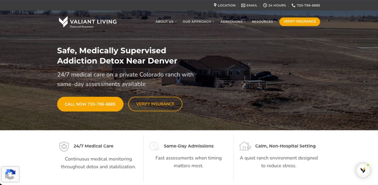 Valiant Living website